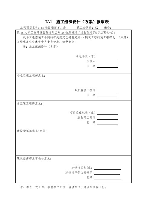 改建铁路贵昆线六盘水至沾益段增建第二线某标段某隧道施工组织设计