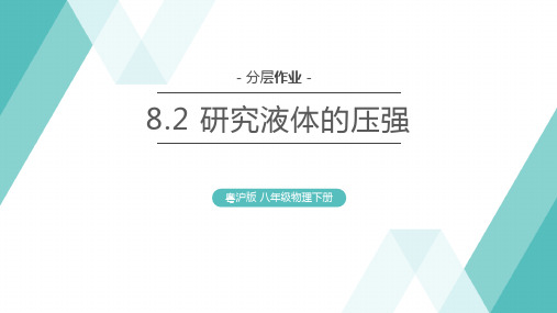 8.2+研究液体的压强+课件+2023-2024学年初中物理沪粤版八年级下册