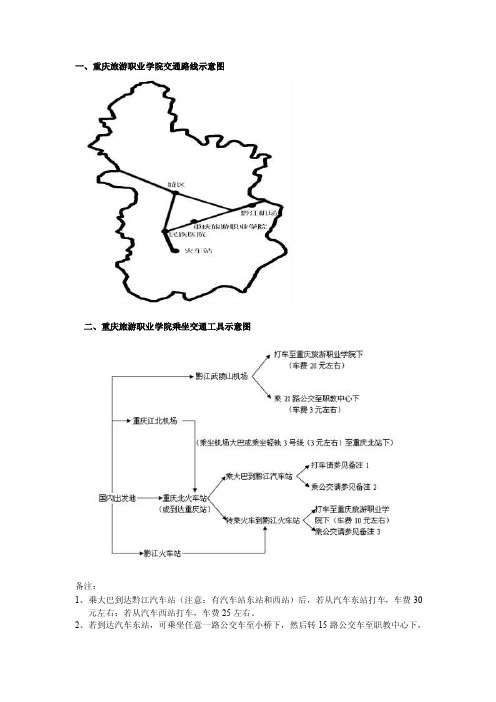 一、重庆旅游职业学院交通路线示意图