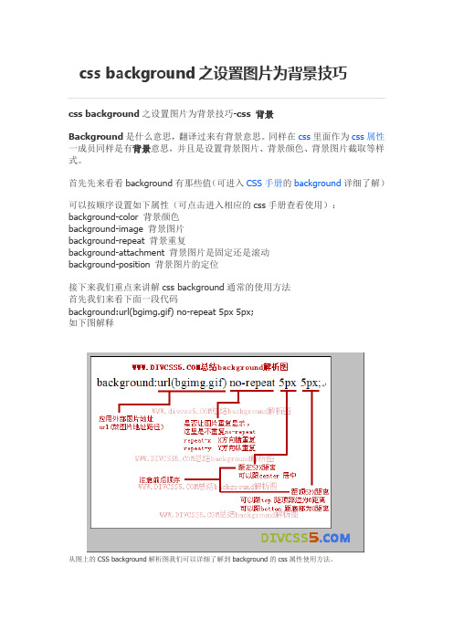 css background之设置图片为背景技巧