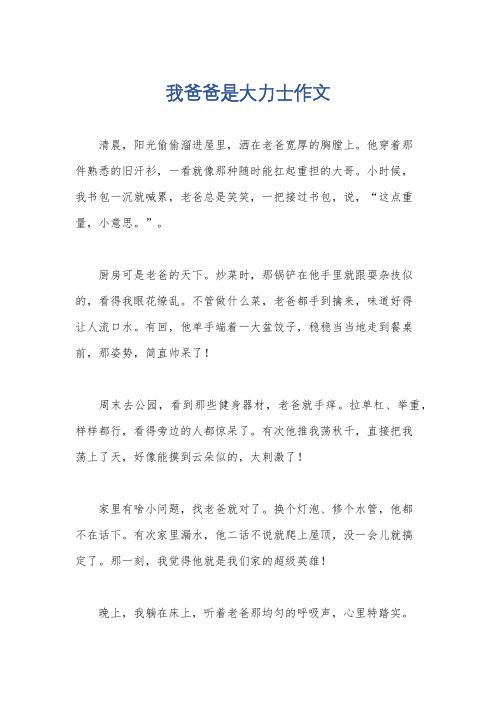 我爸爸是大力士作文