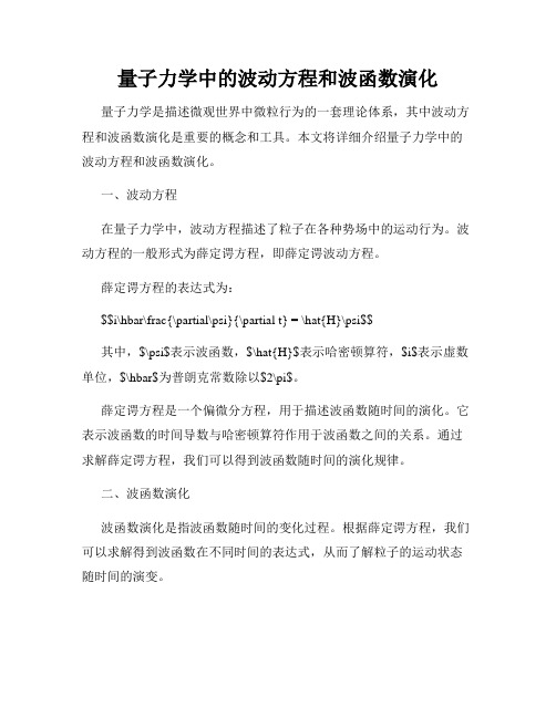 量子力学中的波动方程和波函数演化