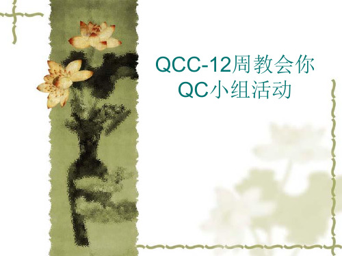 QCC-12周教会你QC小组活动