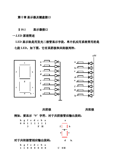 第九章 显示器及键盘接口