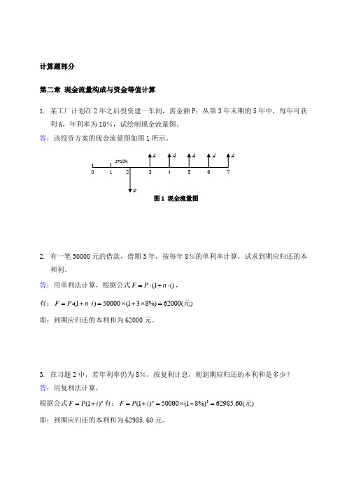 建筑工程经济作业答案