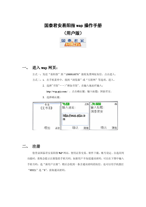 一进入wap网页 - 国泰君安易阳指