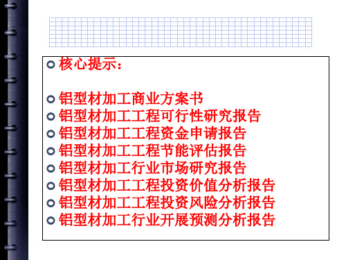 铝型材加工项目可行性研究报告