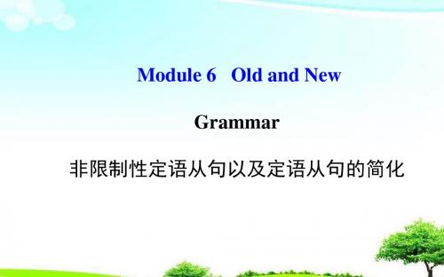 【精选课件】外研版高中英语Module 6 Grammar课件.ppt