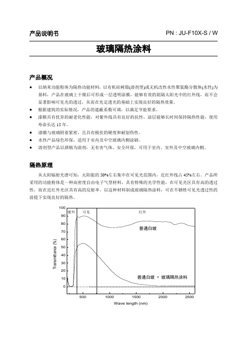 TD_JU-F10X_玻璃隔热涂料[说明书]