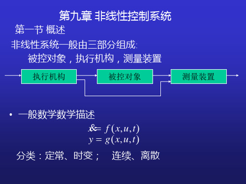 自动控制原理 第九章 非线性控制系统