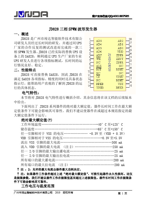 JD828三相PWM发生器