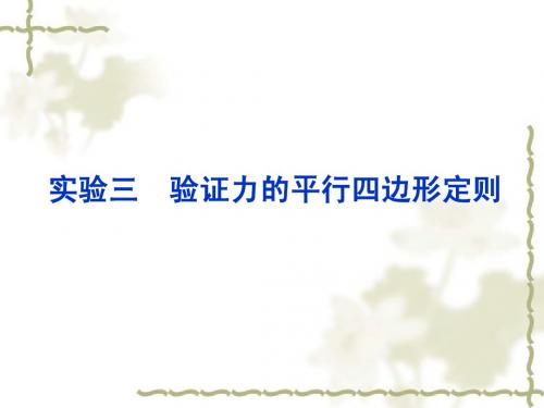 2012高考物理总复习(精品课件) 实验三 验证力的平行四边形定则