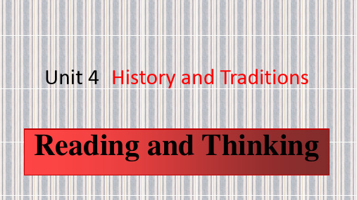 Unit 4 Reading and Thinking 课件-高中英语人教版(2019)必修第二册