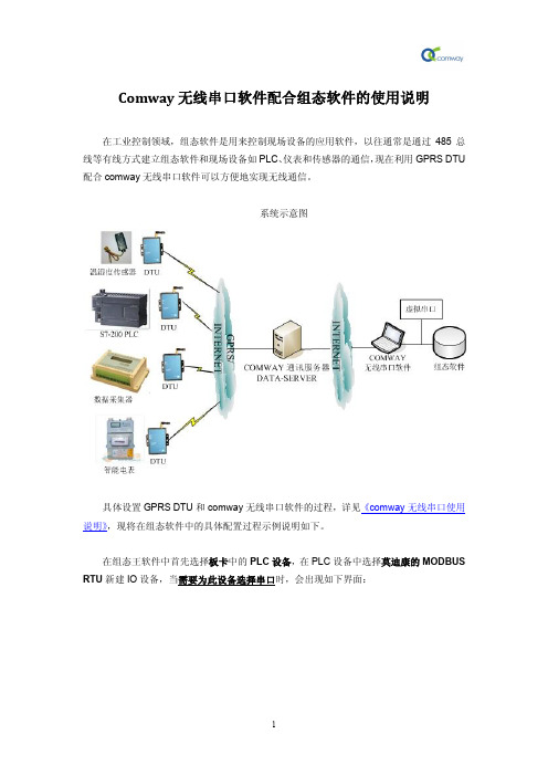 comway无线串口配合组态软件的应用说明