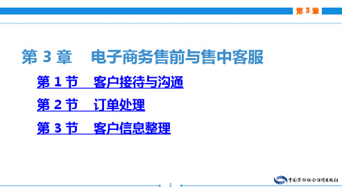 电子课件-《电子商务客户服务》-A24-3046 第3章    电子商务售前与售中客服