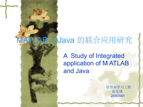 MATLAB 与Java 的联合应用研究