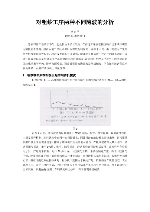 对粗纱工序两种不同隐波的分析