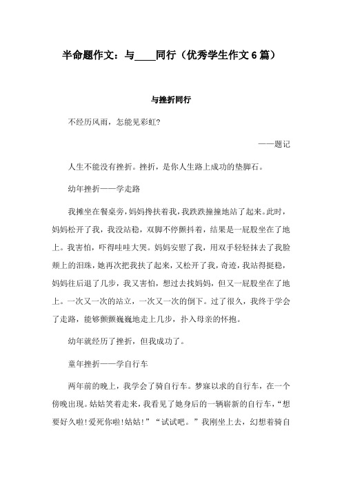 与…同行满分作文