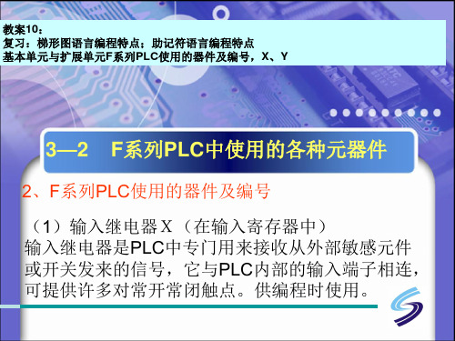 F系列PLC中使用的各种元器件