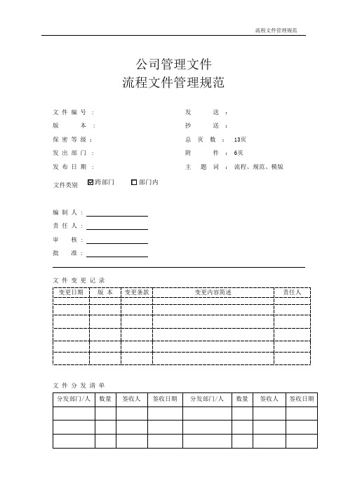 公司流程文件管理规范