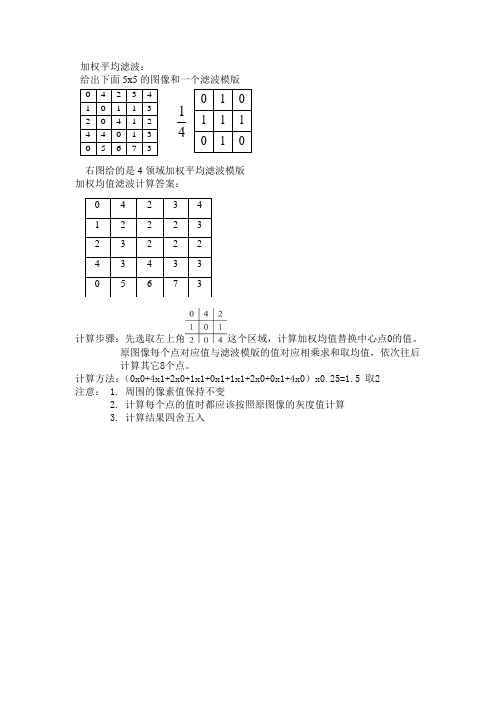 数字图像加权平均滤波与中值滤波计算