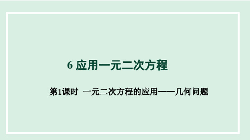 2.6.1一元二次方程的应用——几何问题 课件北师大版数学九年级上册