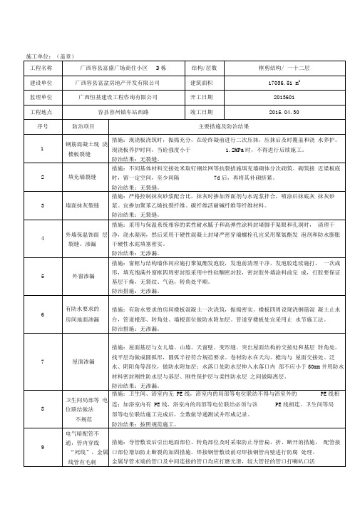 D、EE2栋住宅工程质量常见问题专项治理自评报告书