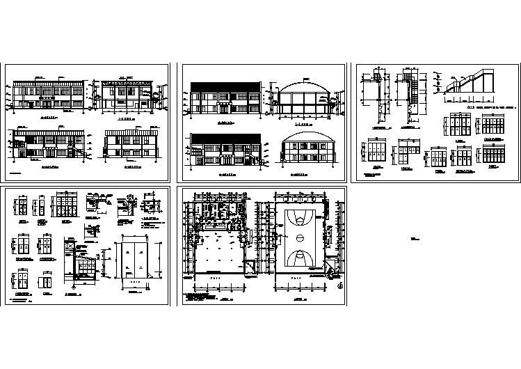 某学校操场建筑施工平面图