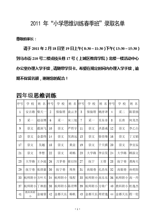 2007年秋季二年级“文学欣赏 智力游戏”新生录取名单