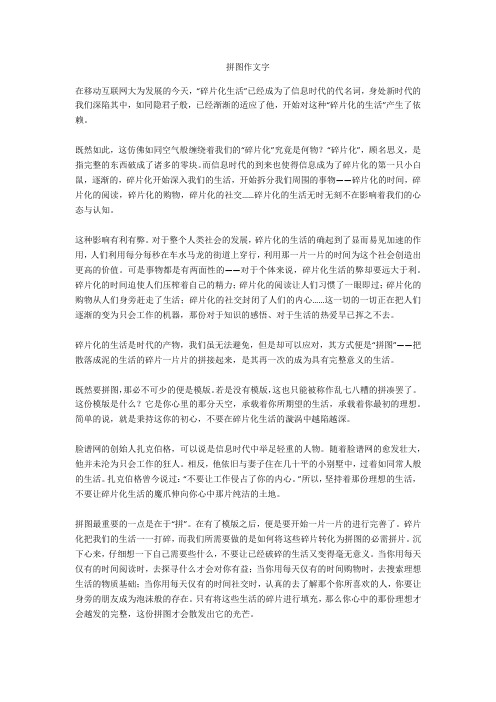 拼图作文1000字