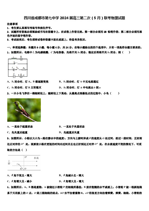 四川省成都市第七中学2024届高三第二次(5月)联考物理试题