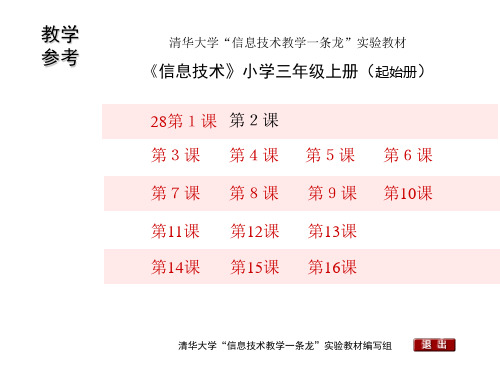 《信息技术》小学三年级上册教材PPT(68张)