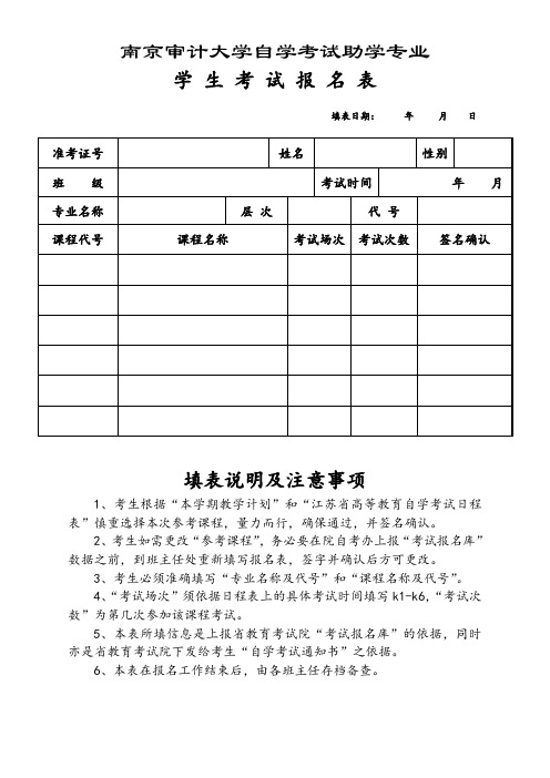 南京审计大学自学考试助学专业