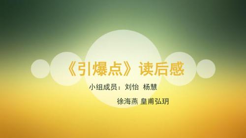 3引爆点读后感 杨慧
