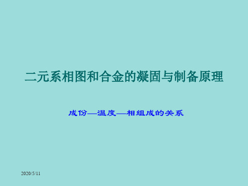 材料科学基础二元系相图和合金的凝固与制备原理篇