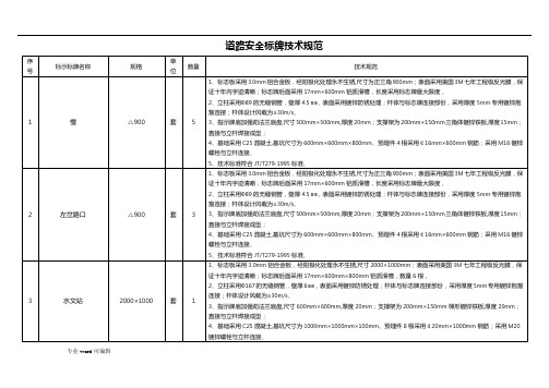 道路交通标牌技术规范标准