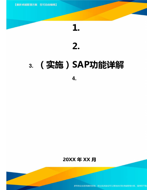 (实施)SAP功能详解.