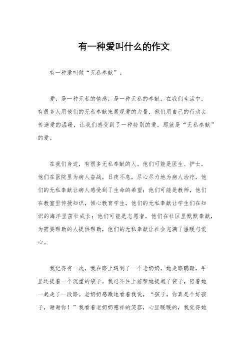 有一种爱叫什么的作文