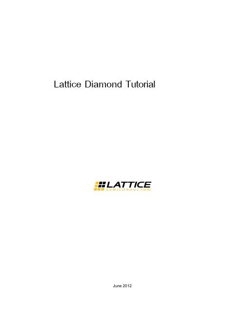 LATTICE DIAMOND 软件使用说明