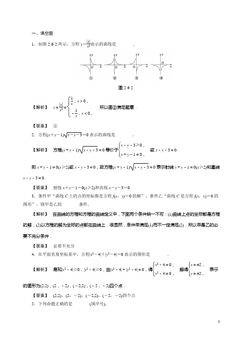 高中数学(苏教版 选修2-1)第2章 圆锥曲线与方程 曲线与方程2