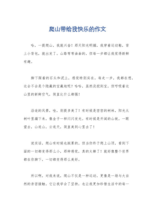 爬山带给我快乐的作文