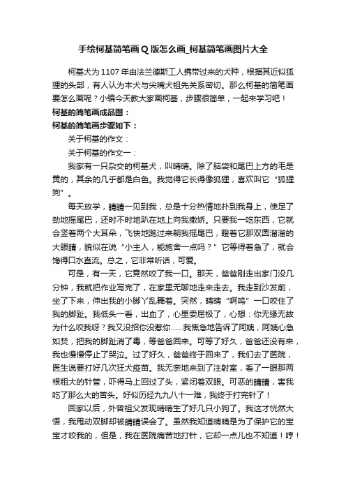 手绘柯基简笔画Q版怎么画_柯基简笔画图片大全