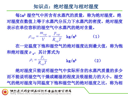 知识点：绝对湿度与相对湿度PPT.