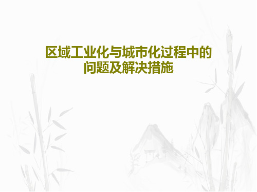 区域工业化与城市化过程中的问题及解决措施共27页文档