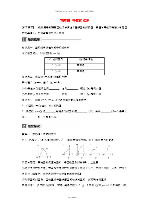 高中数学第三章导数及其应用习题课导数的应用学案苏教版选修1_417