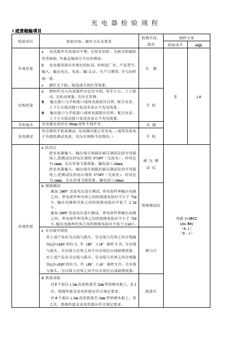 充电器检验规程