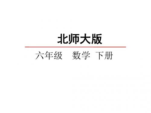 北师大版小学六年级下册数学课件第二单元比例