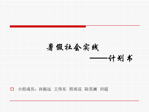 暑假社会实践 PPT课件