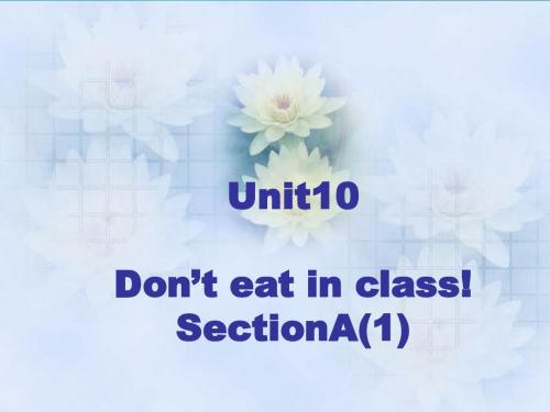 Unit10 Don't eat in class SectionA (1)说课