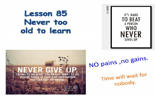 (最新版)新概念英语第二册-lesson 85---Never-too-old-to-learn